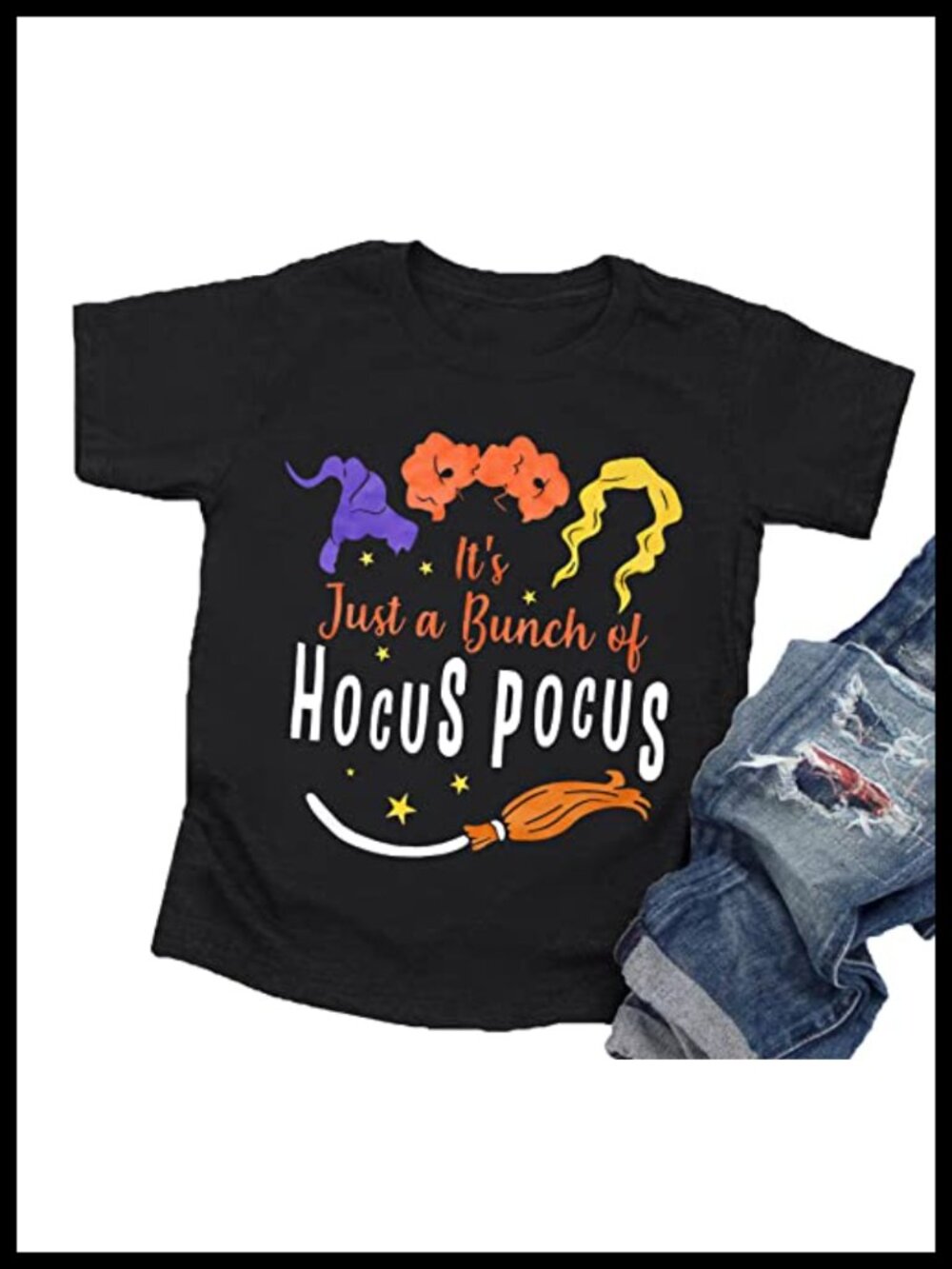 Toddler Girls Halloween T-Shirt Cotton Blend Crew Neck Short Sleeve Tee